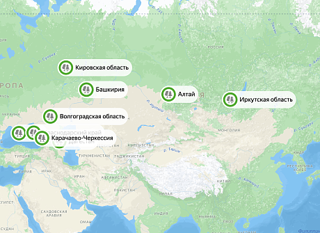 Карта выращивания лекарственных растений